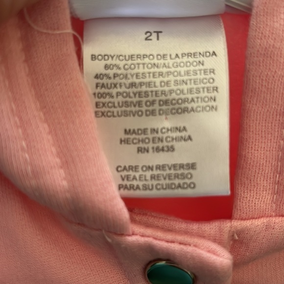 Adorable pink fox Hoody! 2t - Picture 6 of 7